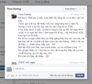 Tăng 100 điểm sau 2 tuần