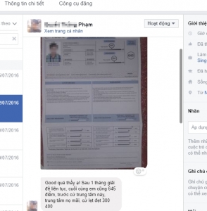 Từ 400 lên 645 sau 1 tháng