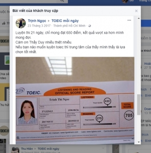 Cần 650, đạt 705 sau 21 ngày